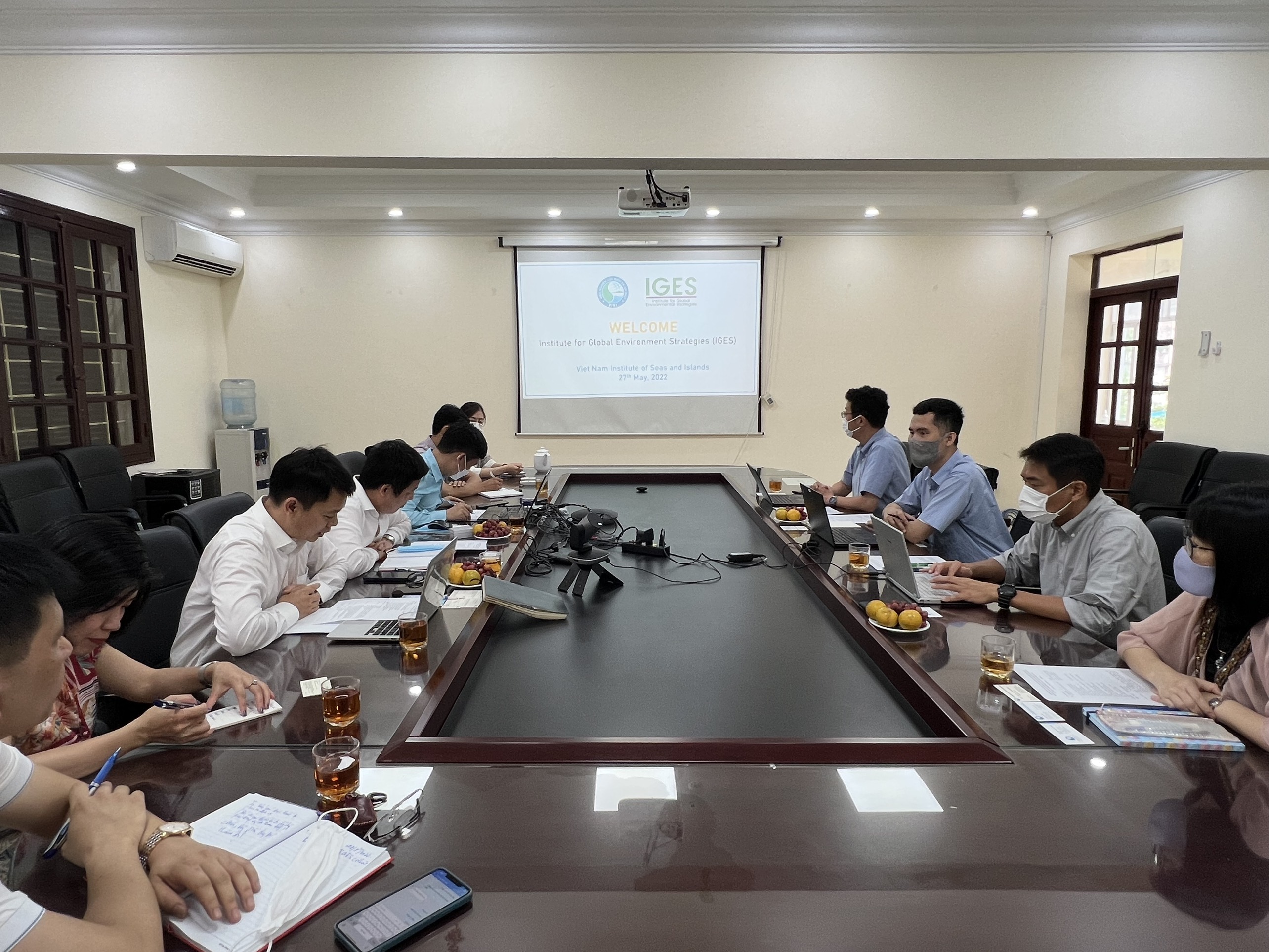 Trao đổi hợp tác giữa Viện Nghiên cứu biển và hải đảo (VISI) với Viện Chiến lược Môi trường toàn cầu Nhật Bản (IGES)