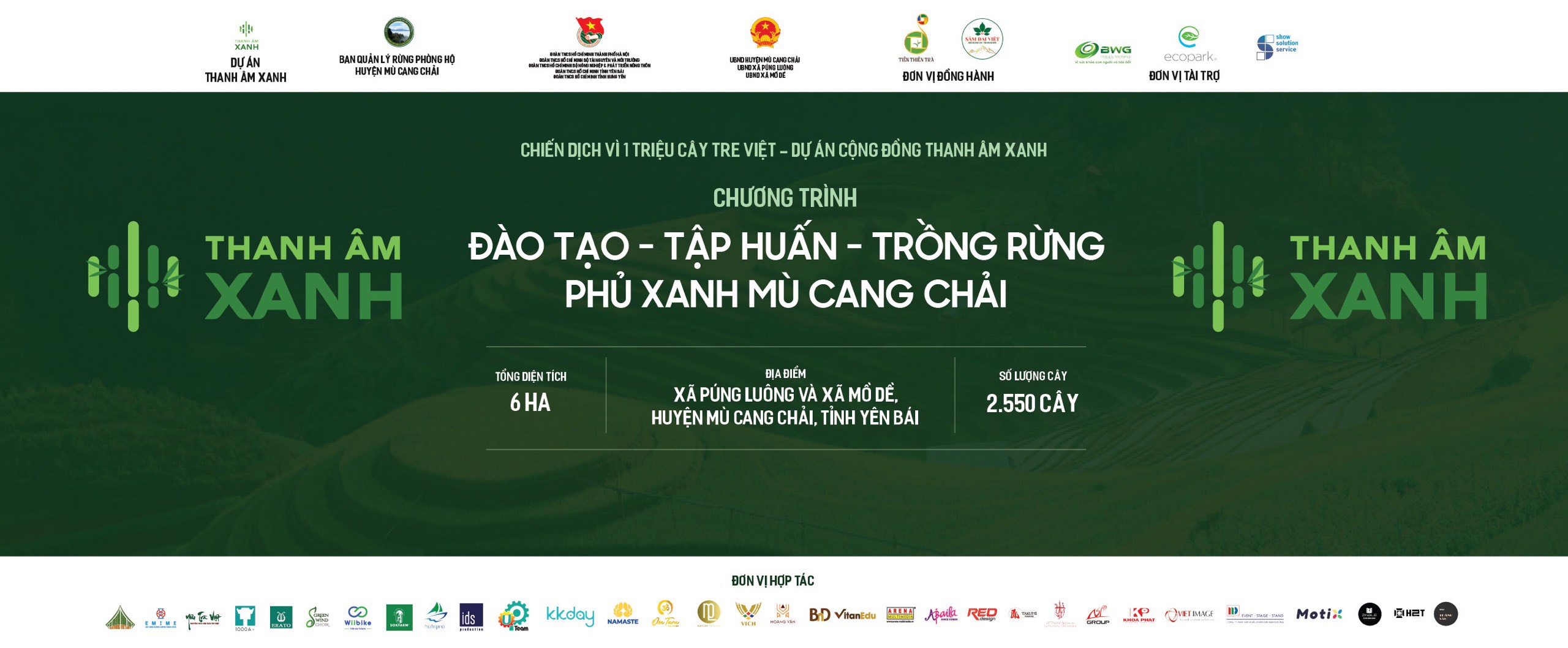Chương trình đào tạo, tập huấn, trồng rừng phủ xanh Mù Cang Chải